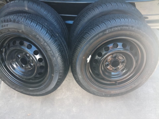 ล้อกะทะ ถอดป้ายแดง Toyota Ativ  dunlop 175 65 14 ปี18