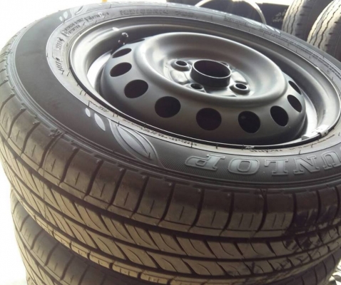 ยาง dunlop 165 65 14 ปี19 ใหม่ ใส่ mirage jazz city vios