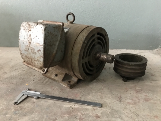 ขายมอเตอร์ไฟฟ้า Mitsubishi 3HP. 1450rpm. 220V ไฟบ้าน สภาพสวย หมุนนิ่มเดิมๆ พร้อมใช้งาน