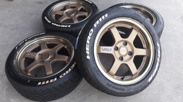 ขายล้อแม็กมือ2 te37 15" ยางใหม่ปี18