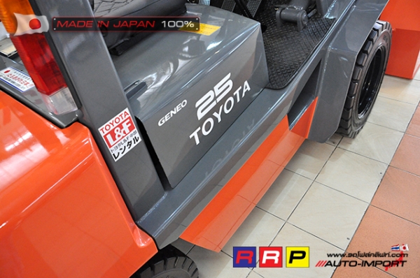 ขายรถโฟล์คลิฟท์มือสอง TOYOTA รุ่น 4FD25-22453 นำเข้าจากประเทศญี่ปุ่น 100\% ไม่เคยใช้งานในไทย ขายรถโฟล์คลิฟท์มือสอง TOYOTA รุ่น 4FD25-22453 นำเข้าจากประเทศญี่ปุ่น 100\% ไม่เคยใช้งานในไทย