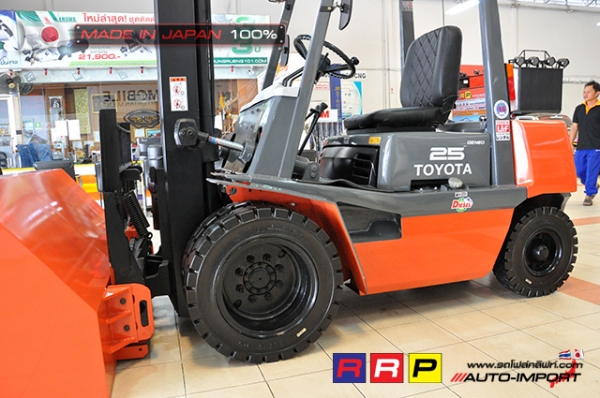 ขายรถโฟล์คลิฟท์มือสอง TOYOTA รุ่น 4FD25-22453 นำเข้าจากประเทศญี่ปุ่น 100\% ไม่เคยใช้งานในไทย ขายรถโฟล์คลิฟท์มือสอง TOYOTA รุ่น 4FD25-22453 นำเข้าจากประเทศญี่ปุ่น 100\% ไม่เคยใช้งานในไทย