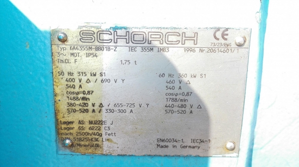 มอเตอร์ไฟฟ้ากำลังยุโรปเยอรมัน SCHORCH GERMANY รอบ 4 POLE 1485 RPM 380V เข้ามา 4 ขนาด หมุนนิ่มพร้อมใช