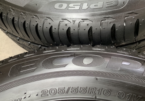 ยางใหม่ป้ายแดง 205-55-16 Bridgestone รถออกปี 19 ตุ่มอลัง เส้นสีชัดทุกเส้น