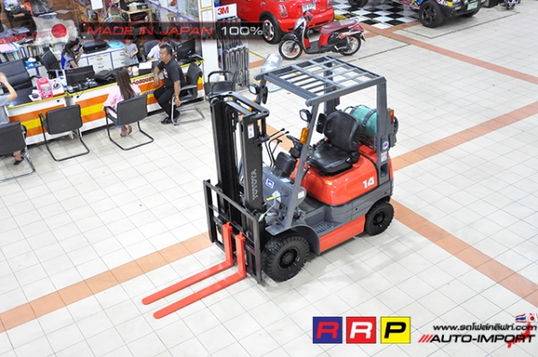 ขายรถโฟล์คลิฟท์มือสอง TOYOTA รุ่น 6FG14-13429 นำเข้าจากประเทศญี่ปุ่น 100\% ไม่เคยใช้งานในไทย ขายรถโฟล์คลิฟท์มือสอง TOYOTA รุ่น 6FG14-13429 นำเข้าจากประเทศญี่ปุ่น 100\% ไม่เคยใช้งานในไทย