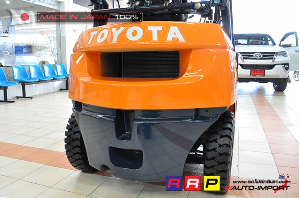 ขายรถโฟล์คลิฟท์มือสอง TOYOTA รุ่น 7FG20-12958 นำเข้าจากประเทศญี่ปุ่น 100\% ไม่เคยใช้งานในไทย