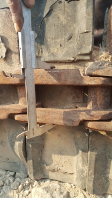 ขายแทรคเหล็กก๊อบยาง สำหรับรถขุดขนาดPC/SK 60-75  ขนาดแทรค 450*15.2*39ข้อ ร่องด้านใน 5 ซม.