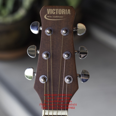 กีต้าร์โปร่งหลังเต่าไฟฟ้า Victoria ตัวใหญ่ รุ่น HGLY-19 EQ ถ่าน 4 ช่อง ของใหม่