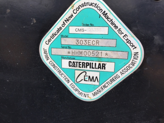 Cat 303E เล่มทะเบียน