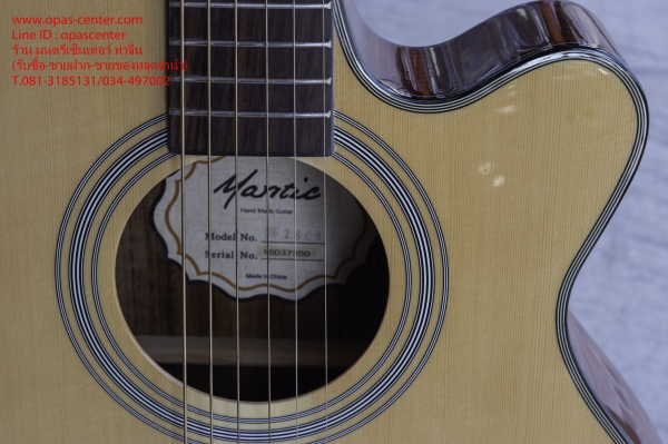 กีต้าร์โปร่งไฟฟ้าตัวบาง Mantic SG-28CE ของใหม่ สีไม้เงา พร้อม Tuner ในตัว ขายถูกมาก