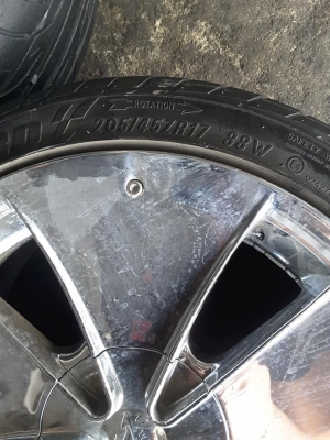 Max VIP 4รู100 + Maxxis i-pro 205-45-17 ปี15 สวยๆ 1ชุด
