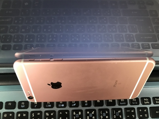 ขายiPhone 6s Plus pinkGold 16GB เครื่องศูนย์ไทย สแกนนิ้วได้ ไม่ติดicloud พร้อมใช้งาน ขายถูก7,400บาท
