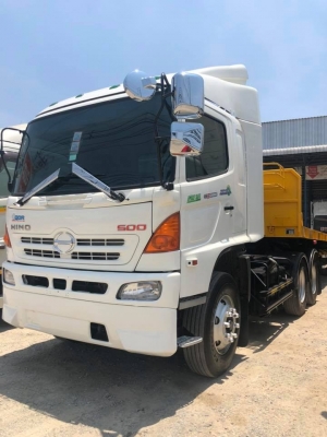 Hino mega 344 ปี 54 สิบล้อหัวลากพร้อมหางพื้นเรียบ สามเพลา 12.50 เมตร พร้อมใช้งาน ทะเบียนพร้อม