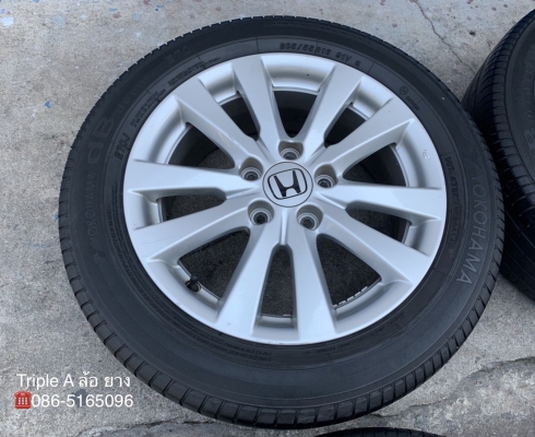 ล้อแม็ก 5รู114 Honda Civic FB ขอบ 16 พร้อมยาง 205-55-16 Yokohama ปลายปี 14