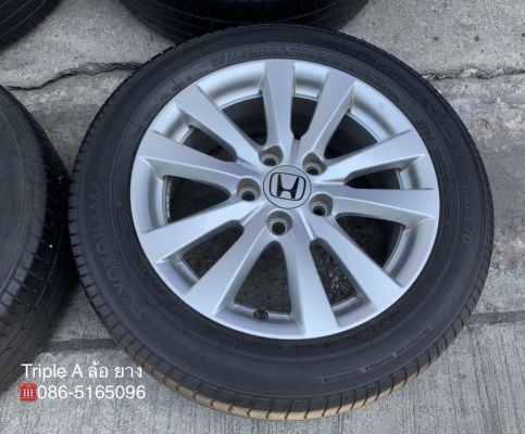 ล้อแม็ก 5รู114 Honda Civic FB ขอบ 16 พร้อมยาง 205-55-16 Yokohama ปลายปี 14