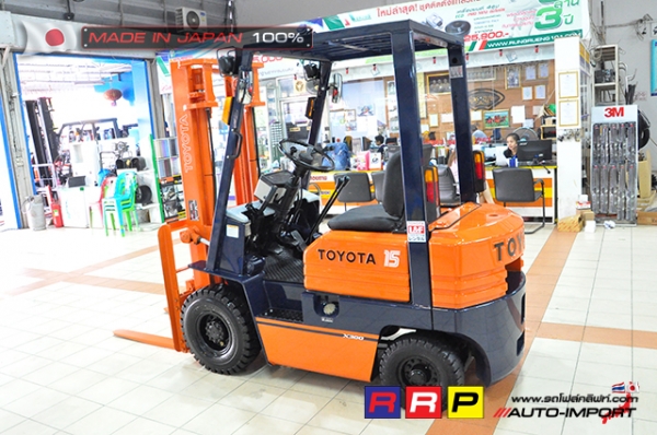 ขายรถโฟล์คลิฟท์มือสอง TOYOTA รุ่น 5FGL15-16540 นำเข้าจากประเทศญี่ปุ่น 100\% ไม่เคยใช้งานในไทย