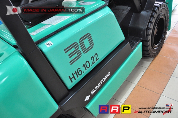 ขายรถโฟล์คลิฟท์มือสอง SUMITOMO รุ่น FD30PVIIHA-D3G-20022 นำเข้าจากประเทศญี่ปุ่น 100\% ไม่เคยใช้งานในไทย ขายรถโฟล์คลิฟท์มือสอง SUMITOMO รุ่น FD30PVIIHA-D3G-20022 นำเข้าจากประเทศญี่ปุ่น 100\% ไม่เคยใช้งานในไทย