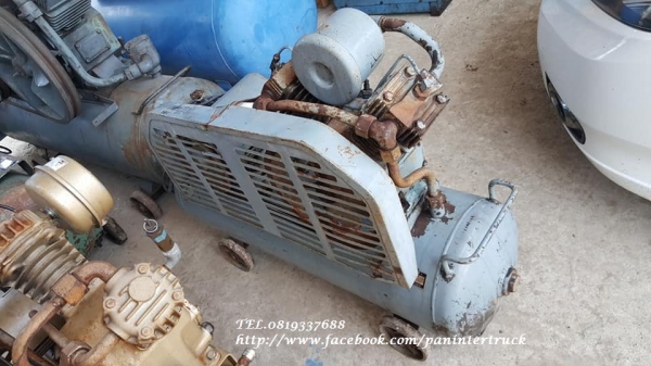 BIG SALE*มหกรรม พาปั๊มลม กลับบ้าน*งานนำเข้า จากญี่ปุ่น เครื่องปั๊มลมHITACHI -BU-7TL /ขนาด100ลิตร ,2สูบ , 2.2 KW. , SPEED: 1,220 rpm. (ไฟญี่ปุ่น)