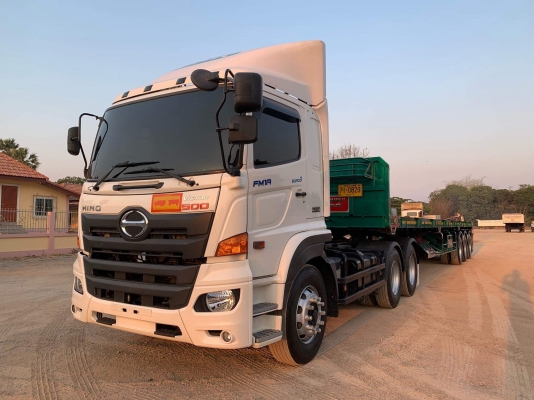 HINO VICTOR FM1A344 ปี 61 สิบล้อหัวลากพร้อมหางพื้นเรียบ 3 เพลาแท้ อู่.อุ่นหมั่นกิจ ทรัค นครปฐม รถสวย