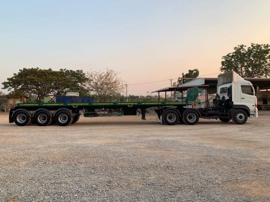 HINO VICTOR FM1A344 ปี 61 สิบล้อหัวลากพร้อมหางพื้นเรียบ 3 เพลาแท้ อู่.อุ่นหมั่นกิจ ทรัค นครปฐม รถสวย