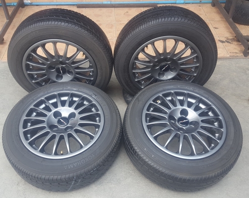 ล้อมือ2 ขอบ15 OZ 4รู100 พร้อมยาง  4 ล้อ.