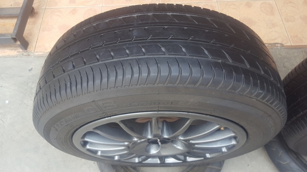 ล้อมือ2 ขอบ15 OZ 4รู100 พร้อมยาง  4 ล้อ.