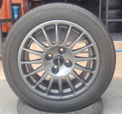 ล้อมือ2 ขอบ15 OZ 4รู100 พร้อมยาง  4 ล้อ.