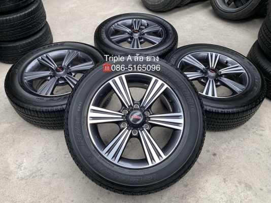 ล้อแม็กป้ายแดง ISUZU X-Series ขอบ 18 พร้อมยางน้องๆป้ายแดง 255-60-18 Bridgestone ปี 18 แม็กสวย ดอกยางเต็มๆ
