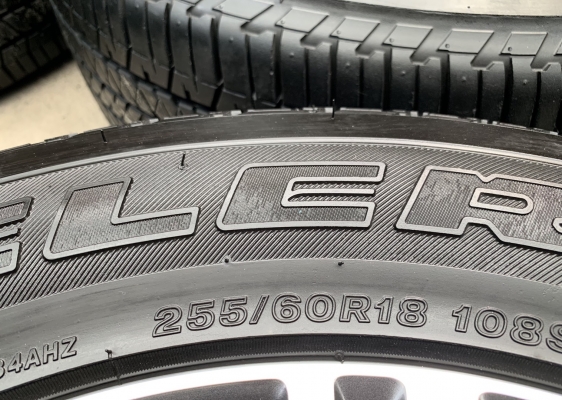 ล้อแม็กป้ายแดง ISUZU X-Series ขอบ 18 พร้อมยางน้องๆป้ายแดง 255-60-18 Bridgestone ปี 18 แม็กสวย ดอกยางเต็มๆ