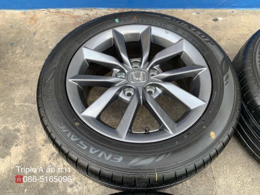 ล้อแม็กป้ายแดง Honda Civic FC 2019 ขอบ 16 สีเทากัน พร้อมยางใหม่ป้ายแดง 215-55-16 Dunlop ปี 19 สวยกริ๊บ