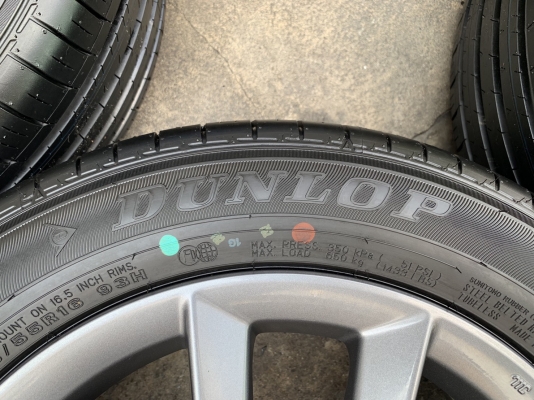ล้อแม็กป้ายแดง Honda Civic FC 2019 ขอบ 16 สีเทากัน พร้อมยางใหม่ป้ายแดง 215-55-16 Dunlop ปี 19 สวยกริ๊บ
