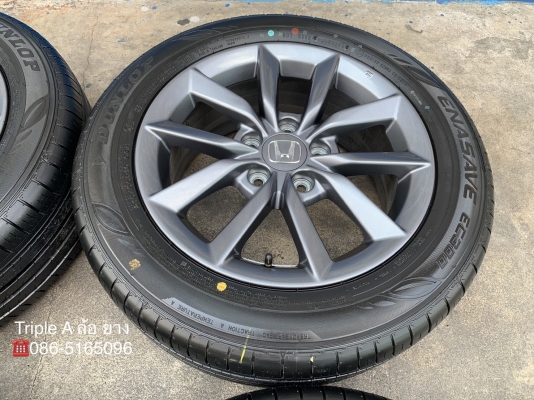 ล้อแม็กป้ายแดง Honda Civic FC 2019 ขอบ 16 สีเทากัน พร้อมยางใหม่ป้ายแดง 215-55-16 Dunlop ปี 19 สวยกริ๊บ