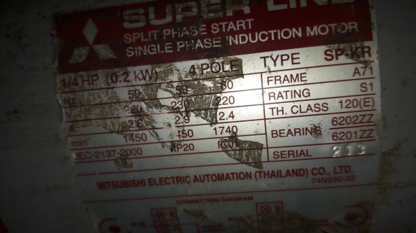ขาย !! มอเตอร์.มิตซู.ขนาด1/3แรง220v.ะร้อมใช้ ขาย !! มอเตอร์.มิตซู.ขนาด1/3แรง220v.ะร้อมใช้