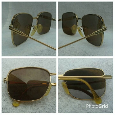 แว่นตาทองโกลด์ฟิลด์สีน้ำผึ้งที่ล้ำค่าที่สุด 20 K สัดส่วนทองคำบริสุทธิ์ 83.33 \% อัตราส่วนน้ำหนักทองก