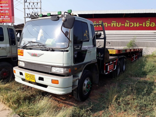 หัวลาก2เพลา พร้อมหางพื้นเรียบยาว12เมตรHino 3Mปี38-240แรงม้า สวยๆมี3พ่วงขายราคาเบาๆจัดแน็นใด้5แสน
