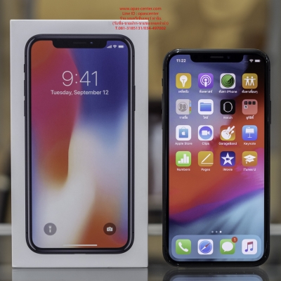 iphone X 64GB สภาพของใหม่ TH ประกัน 24-1-2563 สีดำ ยกกล่อง