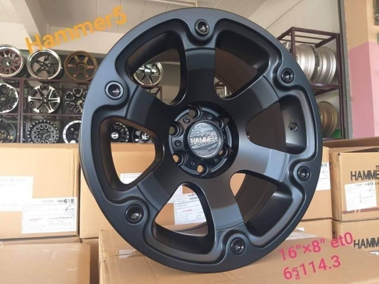 ขายล้อแม็กใหม่ hammer 5  16" navara ยางใหม่ปี19