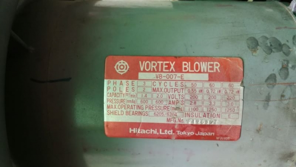 2,700 บ. โทร 083-2000058 LINE ID: line832923 VORTEX BLOWET ดูดเป่าอากาศยี่ห้อ Hitachi จากญี่ปุ่น ขนา