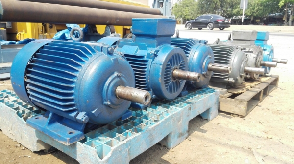 มอเตอร์ไฟฟ้ากำลัง ขนาด 15 HP และ 20 HP รอบ 1450 RPM 380V สภาพสวยวิ่งนิ่มลวดเดิมพร้อมใช้