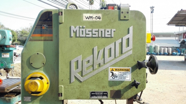 เครื่องเลื่อยสายพานอินทรีเหล็ก Mossner Rekord GERMANY ฐานปรับองศาได้ เกียร์ 4 สปีด ระบบตัดต่อใบในตัว