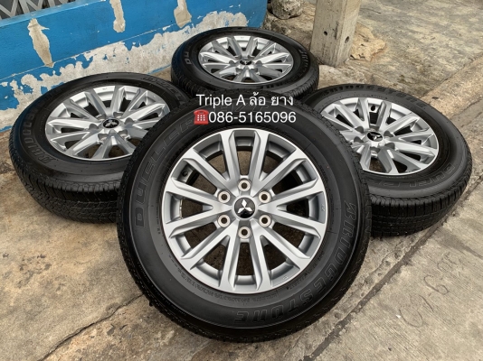 ล้อแม็ก Mitsu New Triton Plus ขอบ17 พร้อมยาง 245-65-17 Bridgestone ปี 17 สภาพน้องๆป้ายแดง