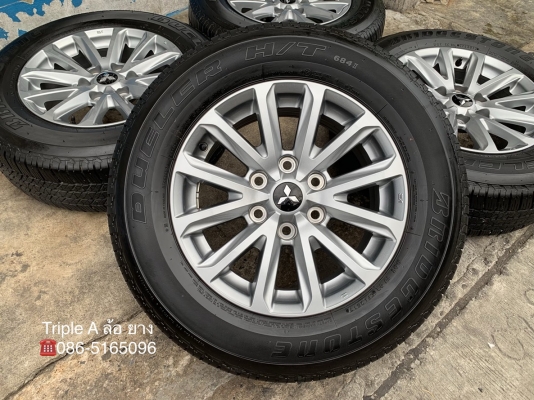 ล้อแม็ก Mitsu New Triton Plus ขอบ17 พร้อมยาง 245-65-17 Bridgestone ปี 17 สภาพน้องๆป้ายแดง ล้อแม็ก Mitsu New Triton Plus ขอบ17 พร้อมยาง 245-65-17 Bridgestone ปี 17 สภาพน้องๆป้ายแดง