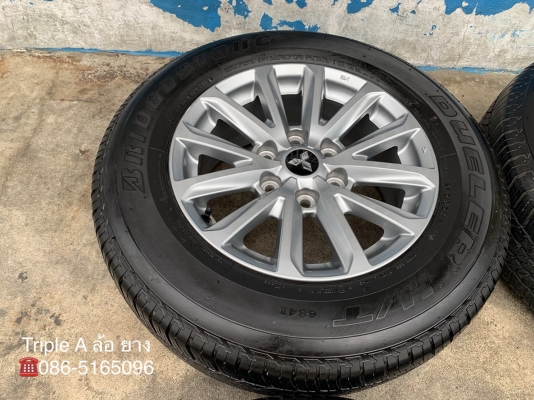 ล้อแม็ก Mitsu New Triton Plus ขอบ17 พร้อมยาง 245-65-17 Bridgestone ปี 17 สภาพน้องๆป้ายแดง ล้อแม็ก Mitsu New Triton Plus ขอบ17 พร้อมยาง 245-65-17 Bridgestone ปี 17 สภาพน้องๆป้ายแดง