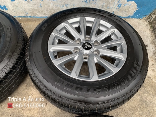 ล้อแม็ก Mitsu New Triton Plus ขอบ17 พร้อมยาง 245-65-17 Bridgestone ปี 17 สภาพน้องๆป้ายแดง ล้อแม็ก Mitsu New Triton Plus ขอบ17 พร้อมยาง 245-65-17 Bridgestone ปี 17 สภาพน้องๆป้ายแดง