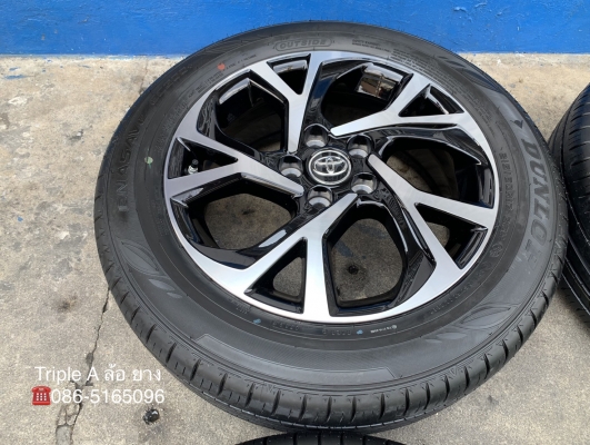 ล้อแม็กป้ายแดง Toyota CHR ขอบ 17 รุ่นใหม่ล่าสุด พร้อมยางป้ายแดง 215-60-17 Dunlop ปี 19