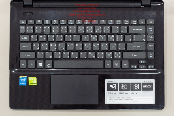 โน้ตบุ๊ค Acer รุ่น E1-471G Core i3-4005U Ram4G HDD1TB ที่ชาร์ท กระเป๋า สภาพใหม่