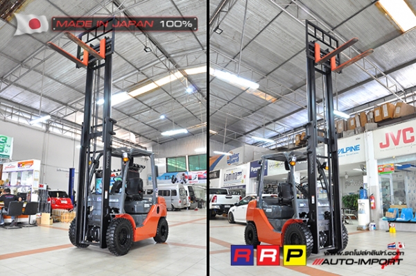 ขายรถโฟล์คลิฟท์มือสอง TOYOTA รุ่น 8FD25-30780 นำเข้าจากประเทศญี่ปุ่น 100\% ไม่เคยใช้งานในไทย