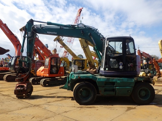 ขายรถขุดล้อยาง ยี่ห้อ KOMATSU รุ่น PW128UU-1S ขายรถขุดล้อยาง ยี่ห้อ KOMATSU รุ่น PW128UU-1S