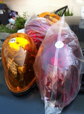 ไฟไซเรน ไฟฉุกเฉินติดรถ ทรงหยดน้ำ แบบหมุน