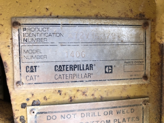 รถเกรด CAT 140G serial 72v15279 รถพร้อมใช้งาน มีเอกสารทะเบียน